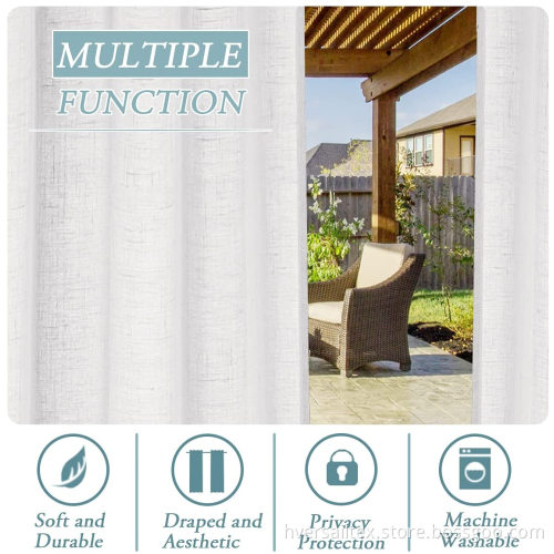 Outdoor Waterproof Sheer Curtain Linen for Cabana